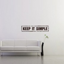  Keep it simple